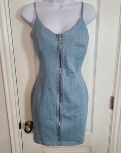 Blashe Sequin Denim Dress